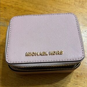 Michael Kors Blush Pink travel jewelry case.